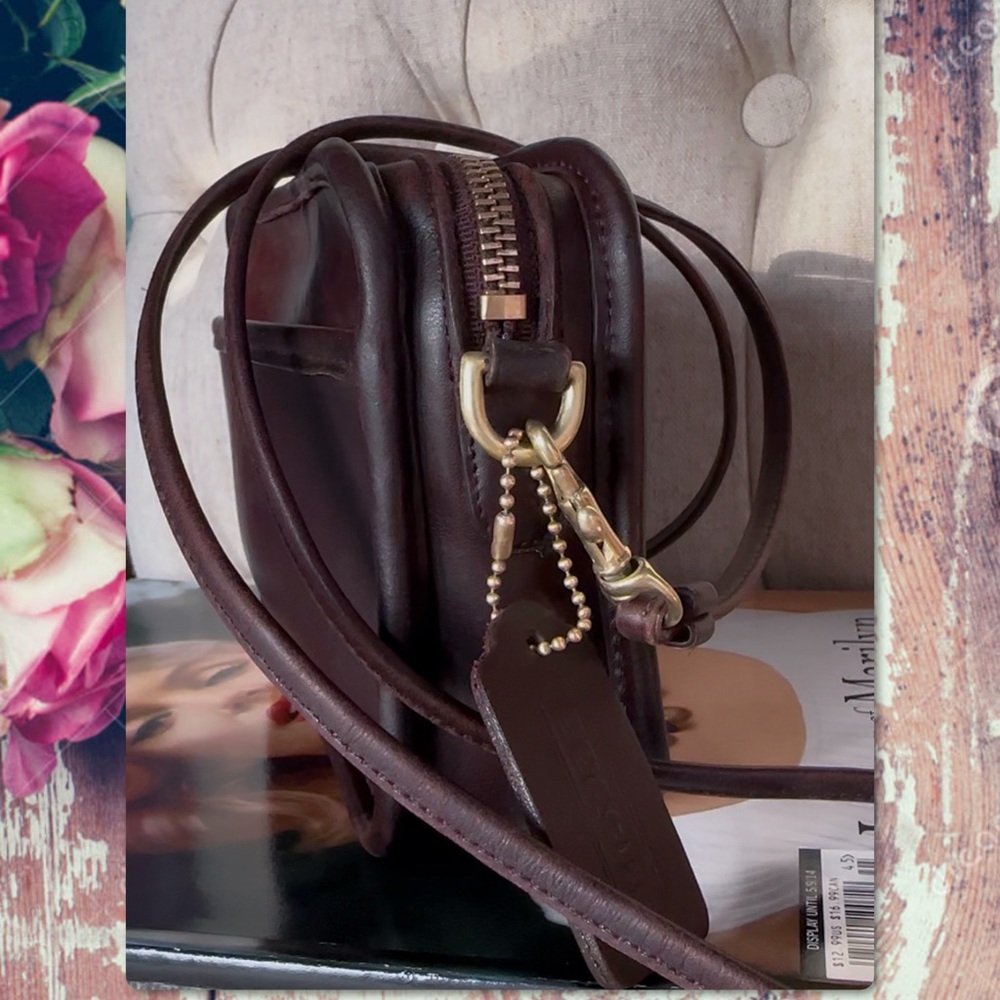 VINTAGE COACH MAHOGANY BROWN CARNIVAL BAG 9925 - Picture 5 of 17